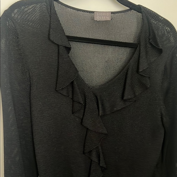 Black Ruffle Blouse - Picture 5 of 5
